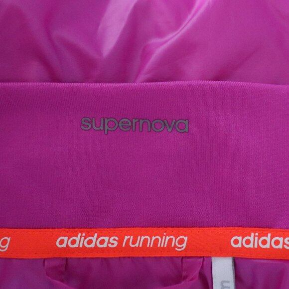 Adidas Supernova 11/12Y-M Pink Full Zip Running Outdoor Reflective Lined Jacket - Picture 9 of 11